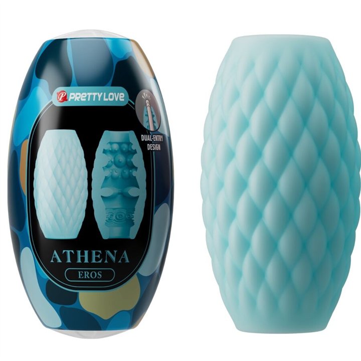 PRETTY LOVE - ATHENA EROS SILICONE MALE MASTURBATOR SKY BLUE - D-242722 - Teknashop Ltd