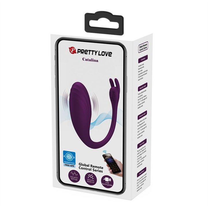 Catalina Vibrating Egg with APP Purple - BI-014935HP-1 - Teknashop Ltd