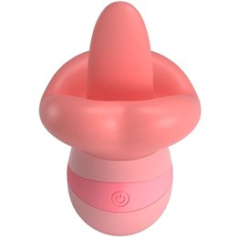 PRETTY LOVE - KYLEE TONGUE CLITORIS STIMULATOR 10 VIBRATIONS NUDE PINK - D-242720 - Teknashop Ltd