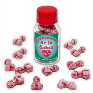 Jar of 12 Candies Penis Shape Fruit Flavor - 8412345050053 - Teknashop Ltd