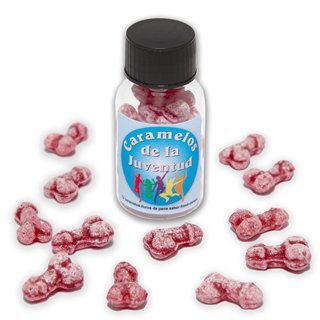Jar of 12 Candies Penis Shape Fruit Flavor - 8412345050091 - Teknashop Ltd