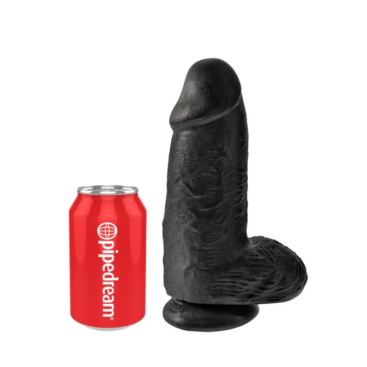 Dildo with Balls Chubby 9 Black - PD-5532-23 - Teknashop Ltd