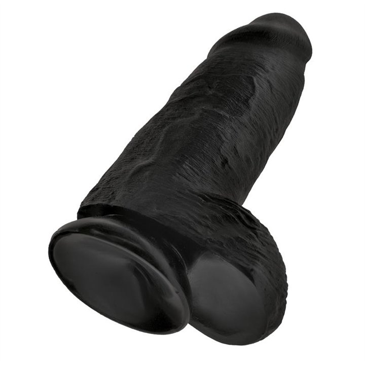 Dildo with Balls Chubby 9 Black - PD-5532-23 - Teknashop Ltd