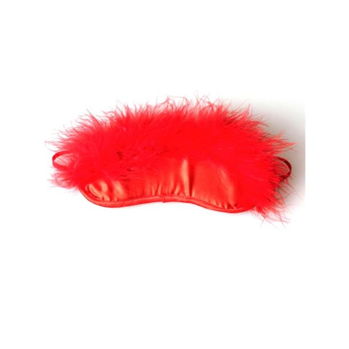 Secret Play Red Marabou Blindfold - F6168R - Teknashop Ltd