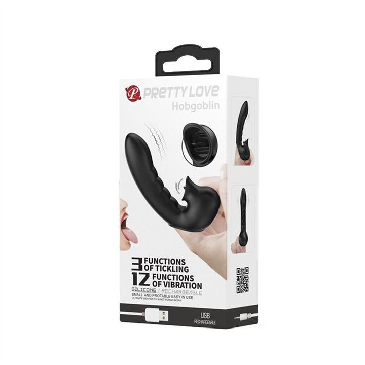 Hobgoblin Finger Sleeve Vibration and Stimulating Tongue - BI-014714 - Teknashop Ltd