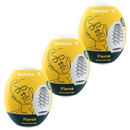 SATISFYER - 3 MASTURBATOR EGGS FIERCE - D-231038 - Teknashop Ltd