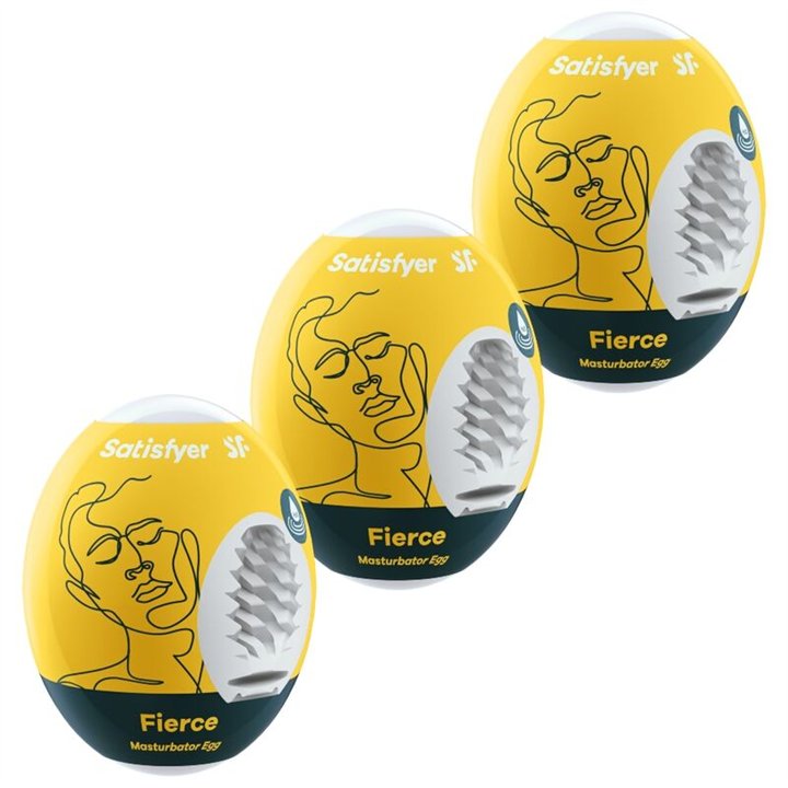 SATISFYER - 3 MASTURBATOR EGGS FIERCE - D-231038 - Teknashop Ltd