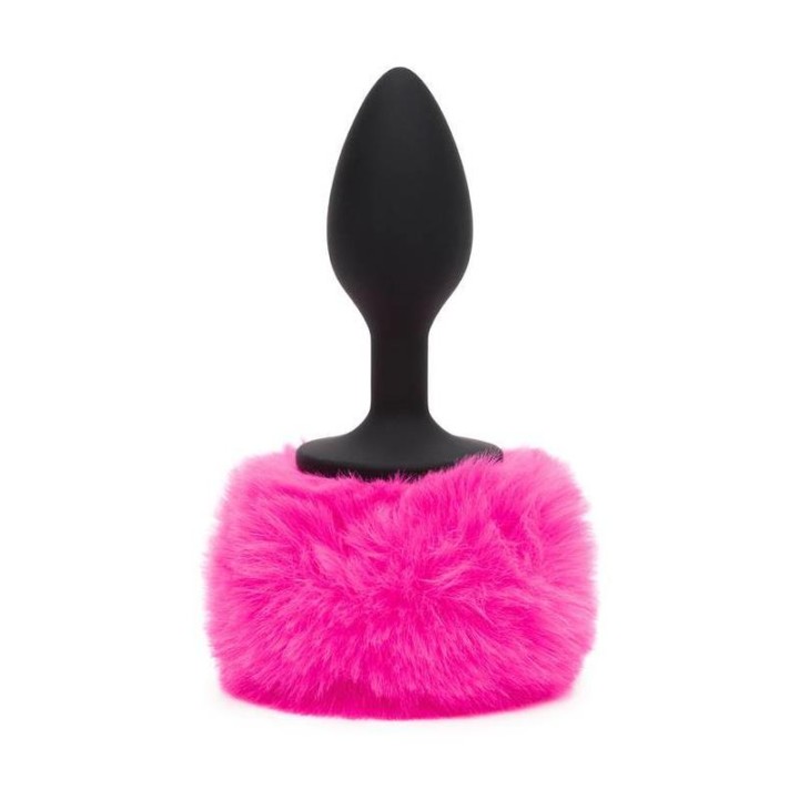 Butt Plug with Pink Fur Tail Small - HR-80243 - Teknashop Ltd