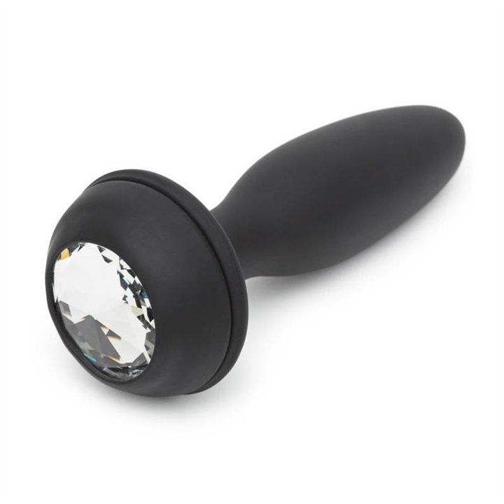 Anal Plug with Vibration and Double Base Purple Large - HR-80251 - Teknashop Ltd