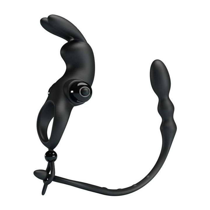 Vibrating Ring with Desmontable Anal Chain - BI-210213 - Teknashop Ltd