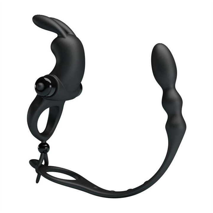 Vibrating Ring with Desmontable Anal Chain - BI-210213 - Teknashop Ltd