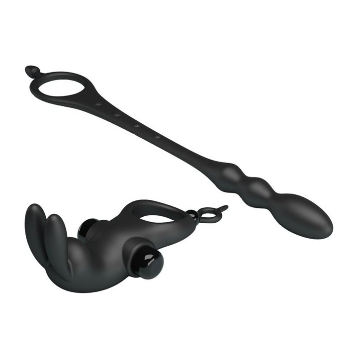 Vibrating Ring with Desmontable Anal Chain - BI-210213 - Teknashop Ltd