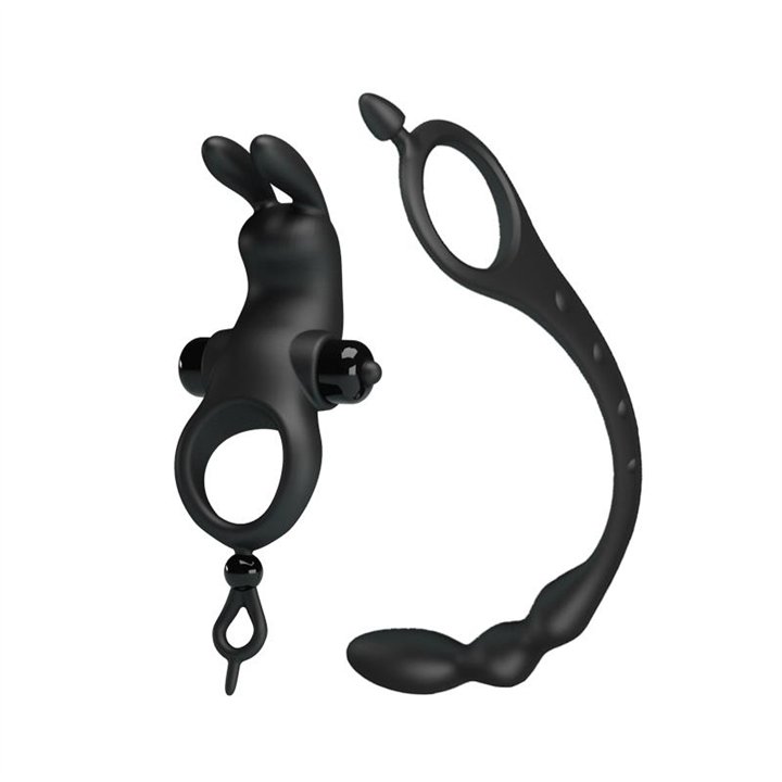 Vibrating Ring with Desmontable Anal Chain - BI-210213 - Teknashop Ltd