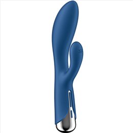 SATISFYER - SPINNING RABBIT 1 CLITORIS AND G-SPOT STIMULATION BLUE - D-237585 - Teknashop Ltd