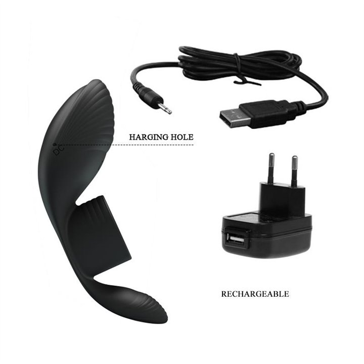 Vibrating Penis Ring USB Silicone - BI-210198 - Teknashop Ltd