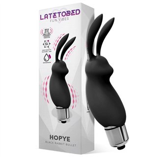 Hopye Rabbit Vibrating Bullet Silicone Black - G-863 - Teknashop Ltd