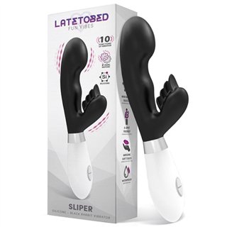 Sliper Rabbit Vibe Silicone Black - G-871 - Teknashop Ltd