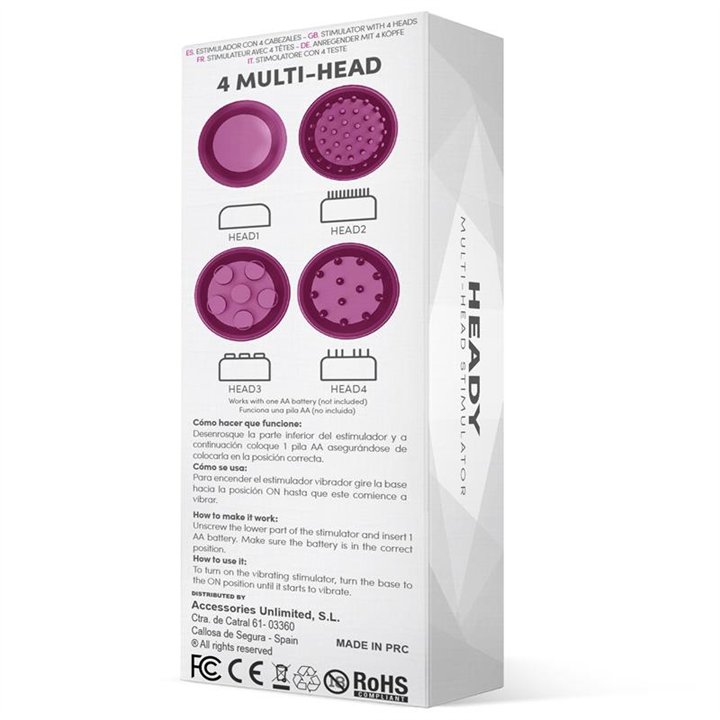 Heady Stimulator Multi-Head Purple - G-879 - Teknashop Ltd