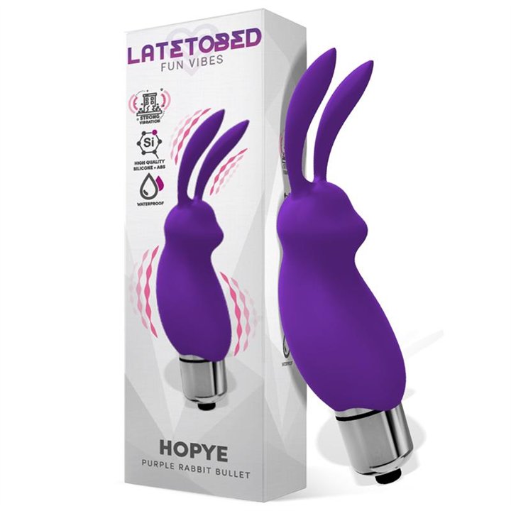 Hopye Rabbit Vibrating Bullet Silicone Purple - G-865 - Teknashop Ltd