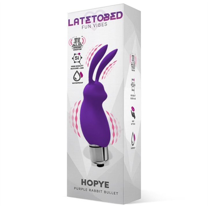 Hopye Rabbit Vibrating Bullet Silicone Purple - G-865 - Teknashop Ltd