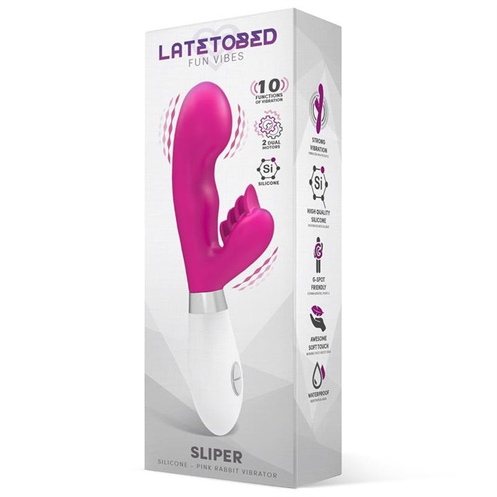 Sliper Rabbit Vibe Silicone Pink - G-869 - Teknashop Ltd