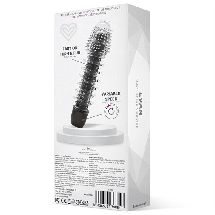 Evan Multi-Speed Vibe Black - G-884 - Teknashop Ltd