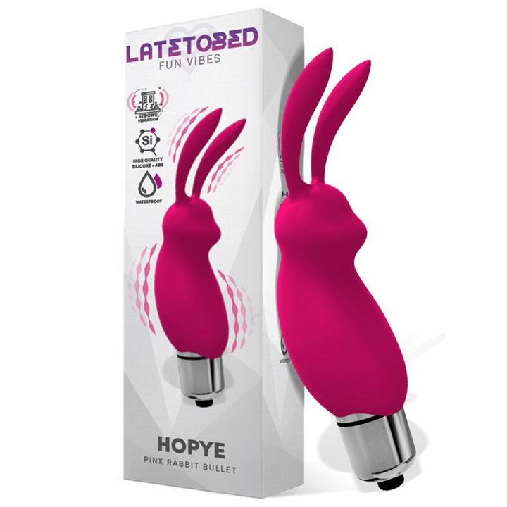 Hopye Rabbit Vibrating Bullet Silicone Pink - G-864 - Teknashop Ltd
