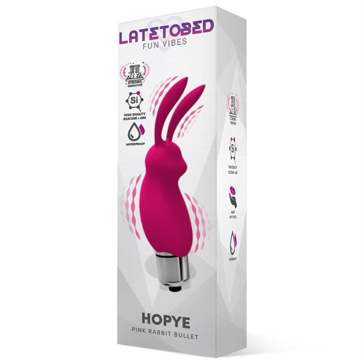 Hopye Rabbit Vibrating Bullet Silicone Pink - G-864 - Teknashop Ltd