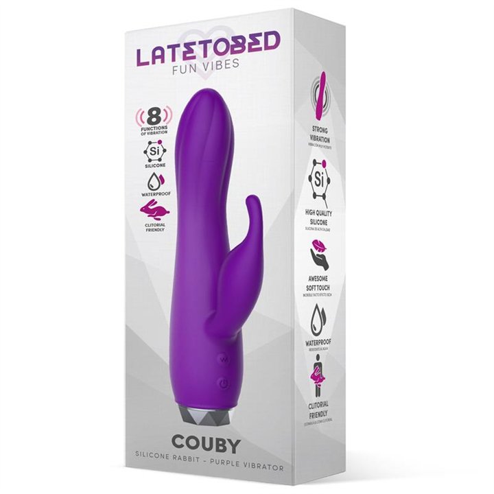 Couby Silicone Rabbit Purple Vibrator - G-855 - Teknashop Ltd