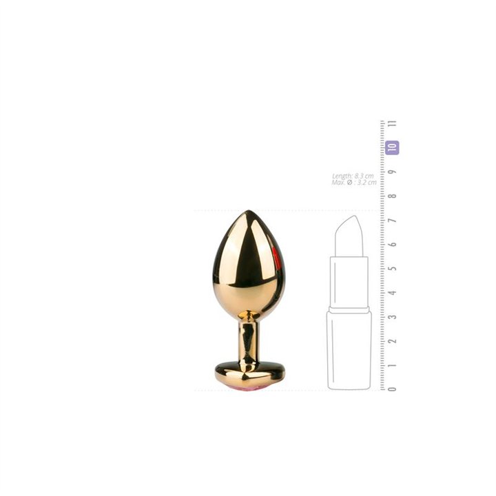 Metal Anal Plug No. 7 - Gold / Pink - ET128PNK - Teknashop Ltd