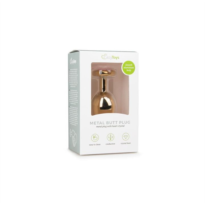 Metal Anal Plug No. 7 - Gold / Pink - ET128PNK - Teknashop Ltd