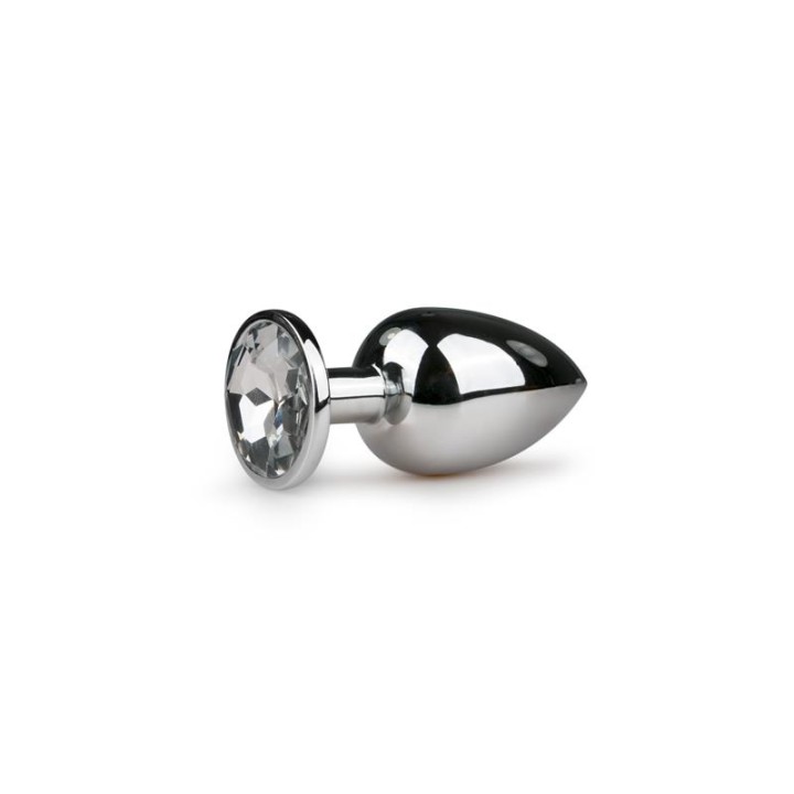 Metal Butt Plug No. 6 - Silver/Clear - ET126CLR - Teknashop Ltd