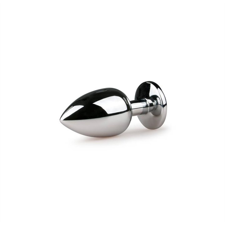 Metal Butt Plug No. 6 - Silver/Clear - ET126CLR - Teknashop Ltd
