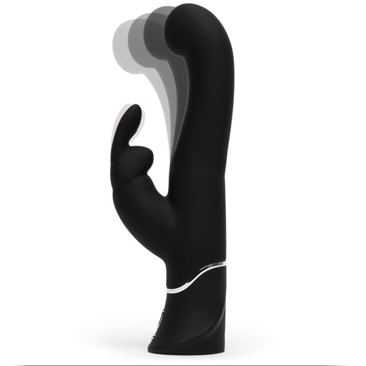 G-Spot Stroker Rabbit Vibrator Black - HR-79368 - Teknashop Ltd