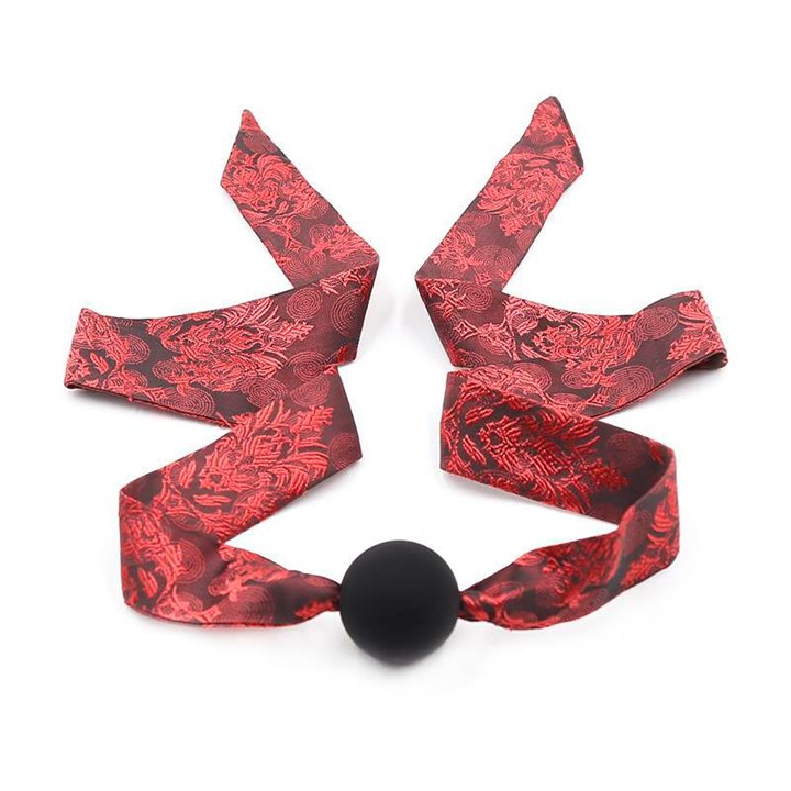 Silicone Ball Gag Red/Black - 843658379393 - Teknashop Ltd