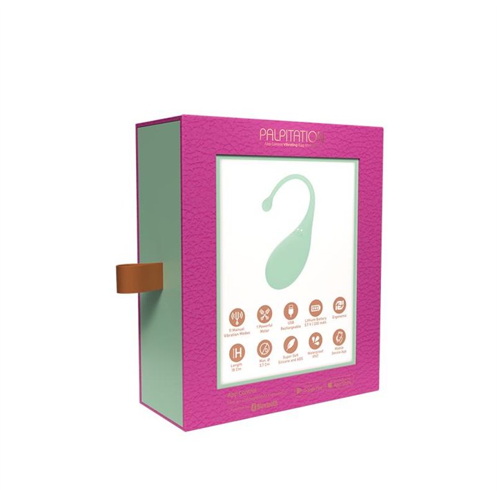 Vibrating Egg Palpitation Mint with APP - AL-40792 - Teknashop Ltd