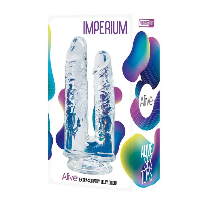 Imperium Double Dildo Jelly Clear - A-20740 - Teknashop Ltd
