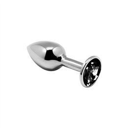 Butt Plug with Black Jewel Size S - A-70089 - Teknashop Ltd