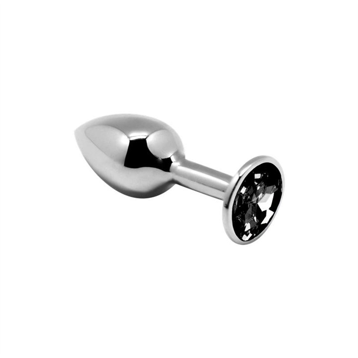 Butt Plug with Black Jewel Size S - A-70089 - Teknashop Ltd