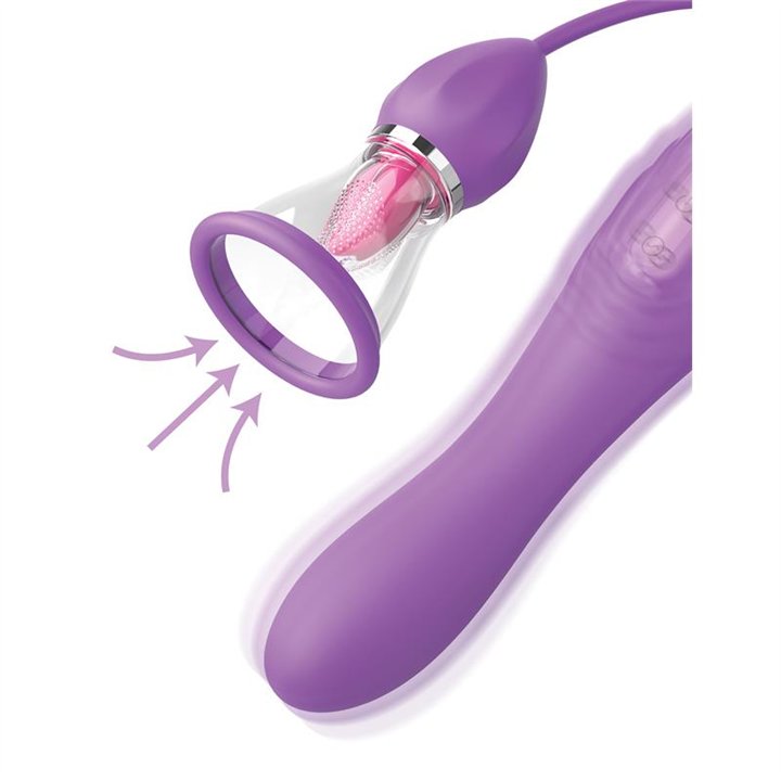 Stimulator with Tongue, Suction and Vibration  Her Ultimate Pleasure Max - PD-4968-12 - Teknashop Ltd