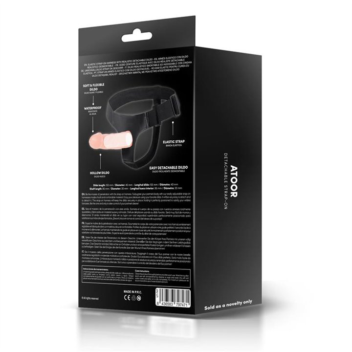 Atoor Detachable Strap-On with Hollow Dildo - LT-747 - Teknashop Ltd
