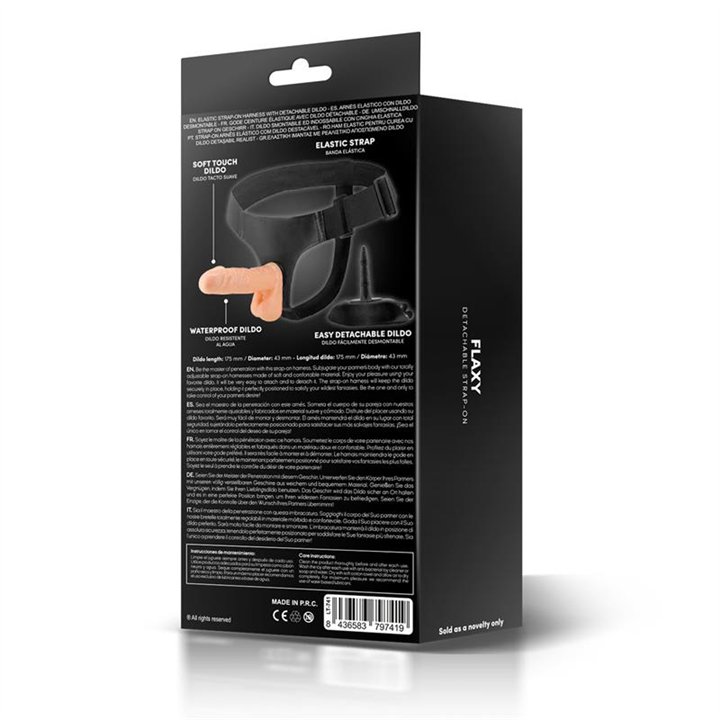 Flaxy Strap-On Harness with Detachable and Flexible Dildo - LT-741 - Teknashop Ltd