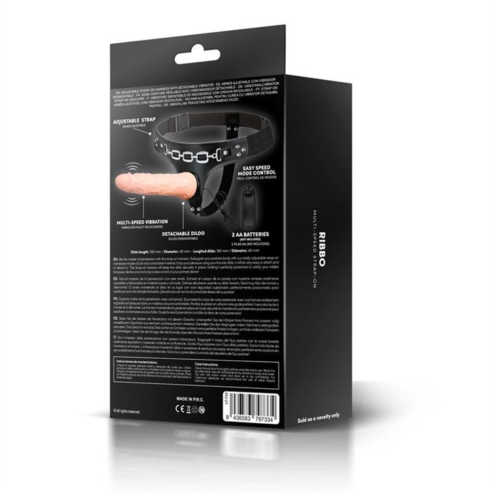 Ribbo Multi-Speed Strap-On Harness with Remote Control - LT-733 - Teknashop Ltd