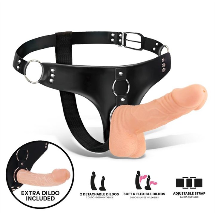 Sparo Detachable Strap-On with 2 Dildo Realistic - LT-732 - Teknashop Ltd