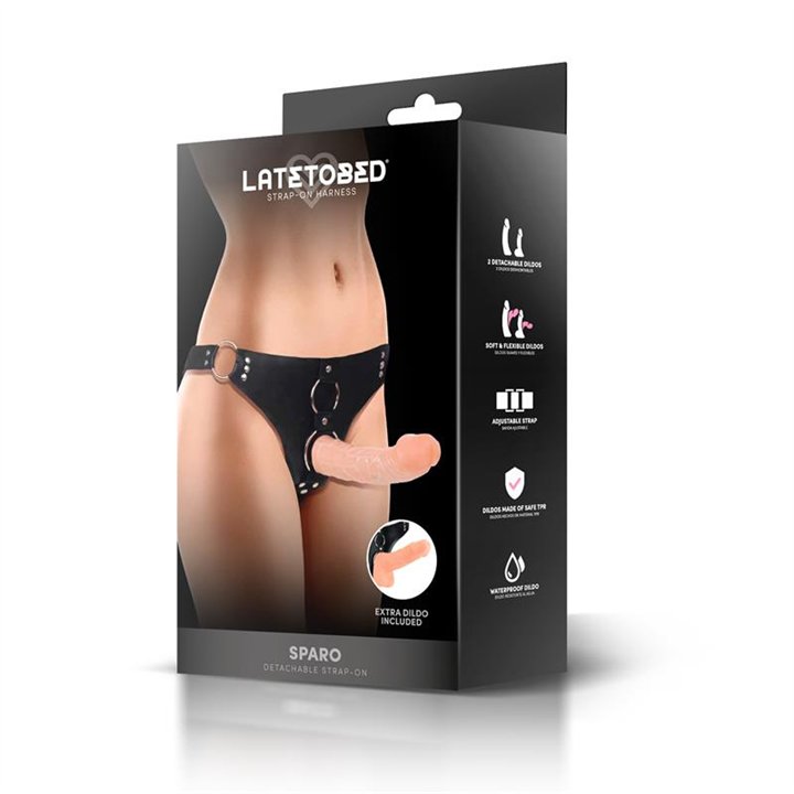 Sparo Detachable Strap-On with 2 Dildo Realistic - LT-732 - Teknashop Ltd
