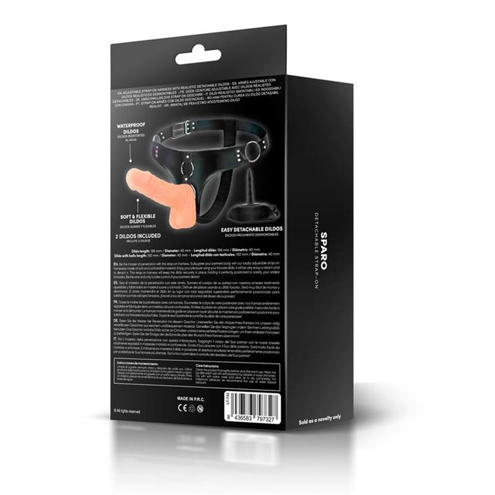 Sparo Detachable Strap-On with 2 Dildo Realistic - LT-732 - Teknashop Ltd