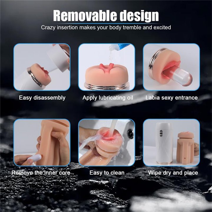 Riley Automatic Male Masturbator Vibration and Suction - SQ-MA70064 - Teknashop Ltd
