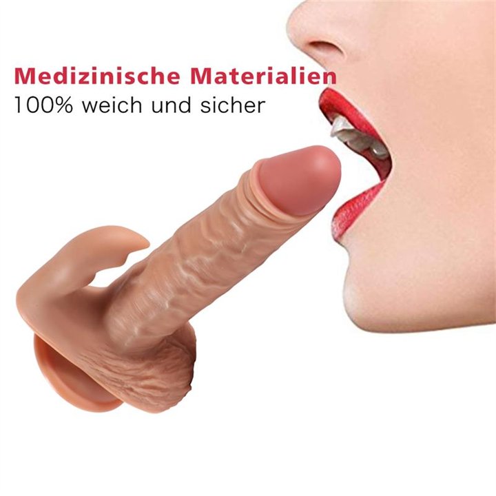 Austin Dildo with 10 Modes of Vibration and Clitoris Stimulator - SQ-WBL10034-V - Teknashop Ltd