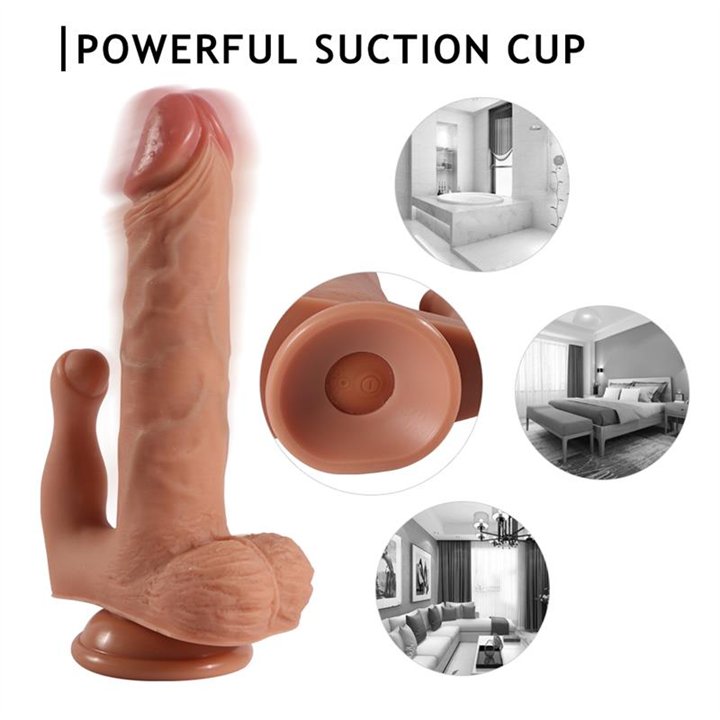 Brody Dildo with 20 Modes of Vibration and Clitoris Stimulator - SQ-WBL10035-V - Teknashop Ltd