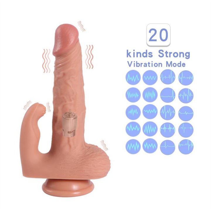 Haydon Dildo with 20 Modes of Vibration and Clitoris Stimulator - SQ-WBL10037-V - Teknashop Ltd
